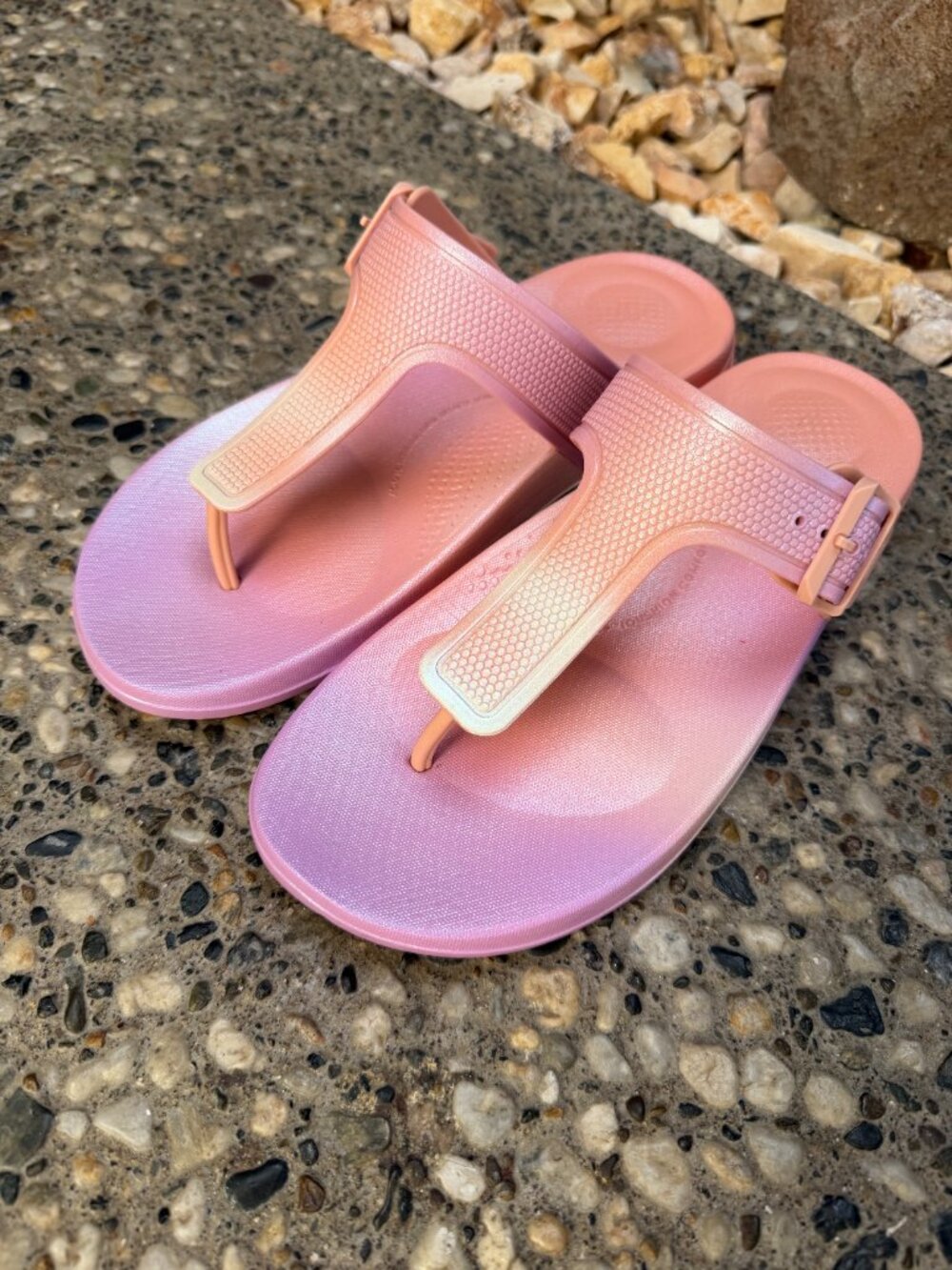 FitFlop® iQushion Adjustable Buckled Sandal Pink Urban Iridescent - 8